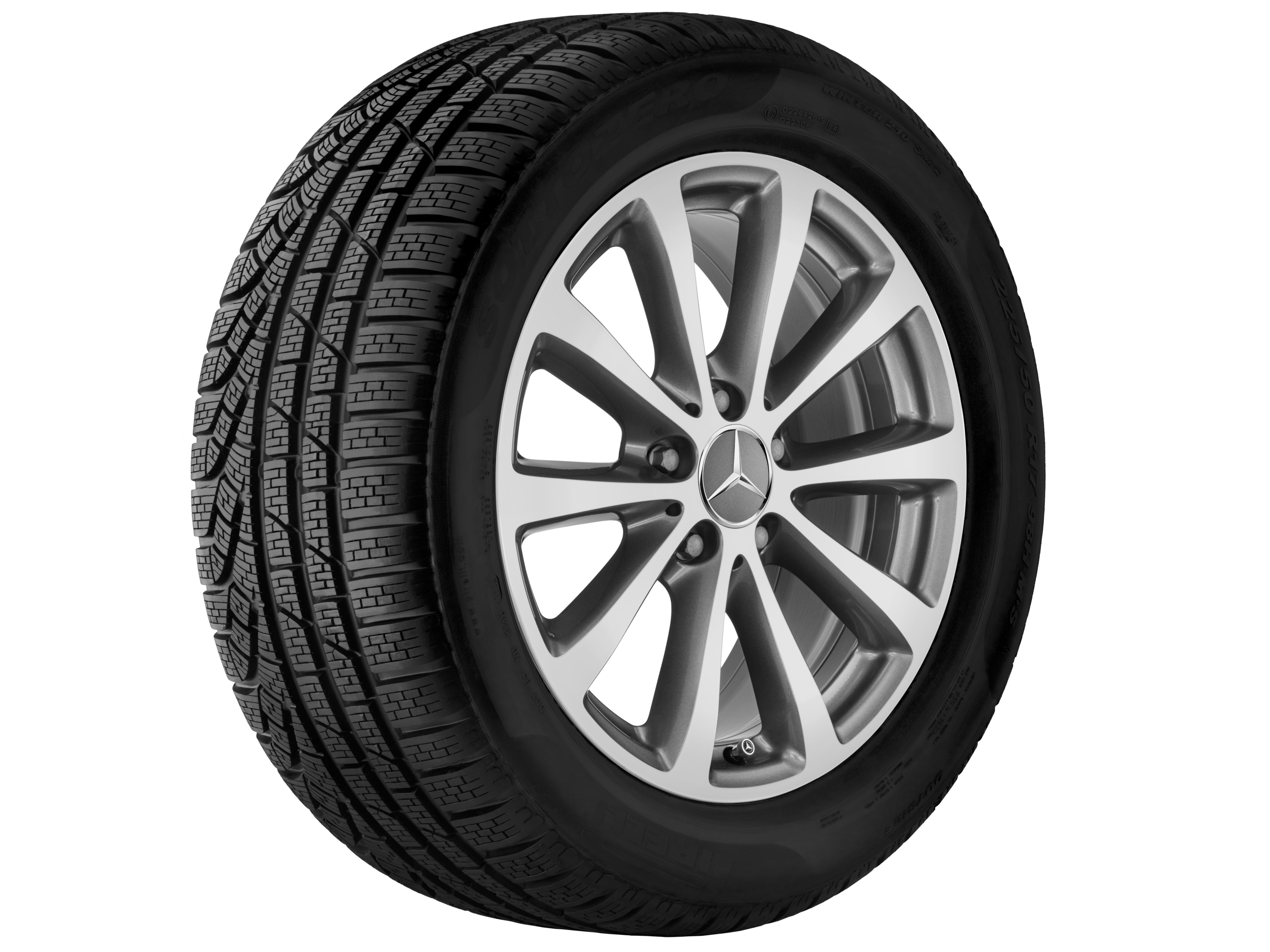 10-spoke wheel, 43.2 cm (17-inch) - 7,5 J x 17 ET 40, himalaya grey, high-sheen